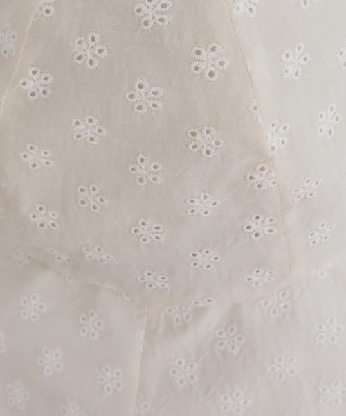 Dot&Stripes CHILD WOMAN(ドットアンドストライプス チャイルドウーマン)の「コットン/キュプラカットワーク伊吹染 ハット(ハット・レディース・アイボリー・FREE)」の12枚目の写真