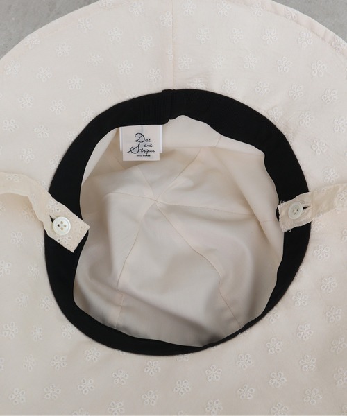 Dot&Stripes CHILD WOMAN(ドットアンドストライプス チャイルドウーマン)の「コットン/キュプラカットワーク伊吹染 ハット(ハット・レディース・アイボリー・FREE)」の11枚目の写真