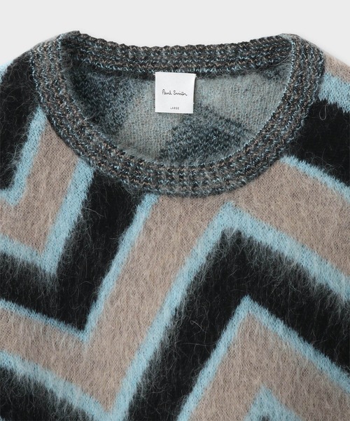 Paul Smith(ポールスミス)の「"Zig-Zag" モチーフ モヘアニット / 223407 596X(ニット/セーター・メンズ・ブルー系その他/オレンジ系その他・MEDIUM/LARGE/X-LARGE)」の6枚目の写真