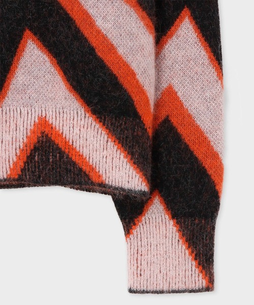 Paul Smith(ポールスミス)の「"Zig-Zag" モチーフ モヘアニット / 223407 596X(ニット/セーター・メンズ・ブルー系その他/オレンジ系その他・MEDIUM/LARGE/X-LARGE)」の5枚目の写真