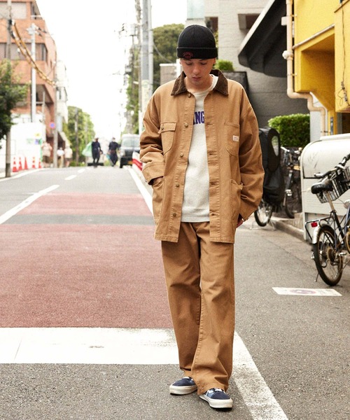 MONO-MART(モノマート)の「【retock's】ロゴPUレザーパッチ ストレートタックワイドデニムパンツ 【セットアップ対応】(デニムパンツ・メンズ・ブルー/インディゴブルー/ブラウン/ブラック/ライトグレー・S/M/L)」の15枚目の写真