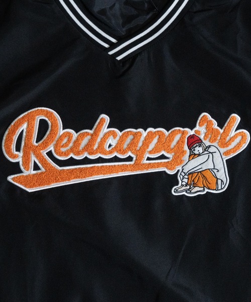 Red Cap Girl（レッドキャプガール）の「【a-r】〔Red Cap Girl/レッドキャップガール〕ポリタフタ サガラ刺繍 スタジアムプルオーバー（スウェット・メンズ・ホワイト/ブラック/ブルー/グリーン・MEDIUM/LARGE）」の13枚目の写真