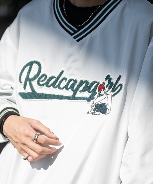 Red Cap Girl（レッドキャプガール）の「【a-r】〔Red Cap Girl/レッドキャップガール〕ポリタフタ サガラ刺繍 スタジアムプルオーバー（スウェット・メンズ・ホワイト/ブラック/ブルー/グリーン・MEDIUM/LARGE）」の18枚目の写真