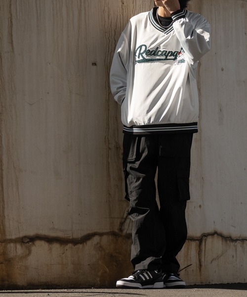 Red Cap Girl（レッドキャプガール）の「【a-r】〔Red Cap Girl/レッドキャップガール〕ポリタフタ サガラ刺繍 スタジアムプルオーバー（スウェット・メンズ・ホワイト/ブラック/ブルー/グリーン・MEDIUM/LARGE）」の17枚目の写真