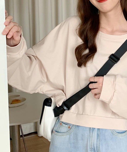 meJane(ミージェーン)の「クロップド丈ルーズシルエットプルオーバー(Tシャツ/カットソー・レディース・オレンジ/ブルー/グリーン/アイボリー・FREE)」の12枚目の写真