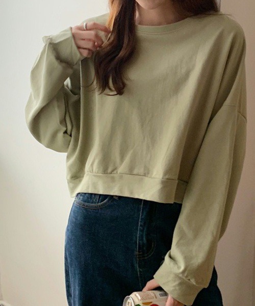 meJane(ミージェーン)の「クロップド丈ルーズシルエットプルオーバー(Tシャツ/カットソー・レディース・オレンジ/ブルー/グリーン/アイボリー・FREE)」の16枚目の写真
