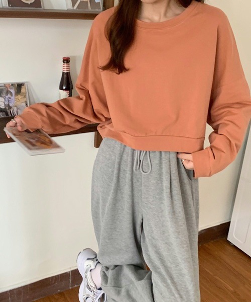 meJane(ミージェーン)の「クロップド丈ルーズシルエットプルオーバー(Tシャツ/カットソー・レディース・オレンジ/ブルー/グリーン/アイボリー・FREE)」の8枚目の写真