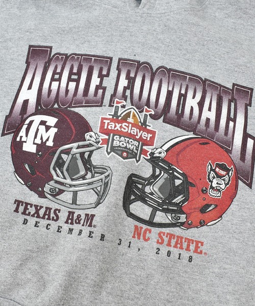 VINTAGE(ヴィンテージ)の「【ヴィンテージ古着】18's AGGIE FOOTBALL フットボールプリント スウェットパーカー(パーカー・メンズ・グレー・X-LARGE)」の7枚目の写真