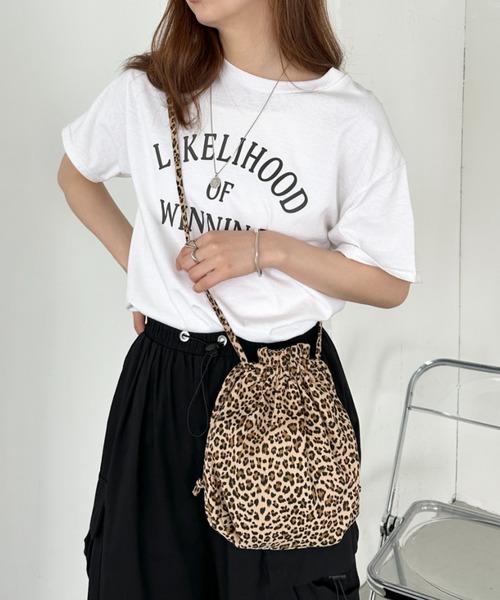 MYMOOD.（マイムード）の「レオパード巾着ミニショルダーバッグ