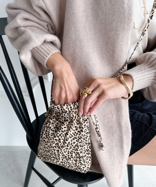 ☆leopard巾着バック☆ KNOT-Ti 巾着バッグ（Leopard）｜KEITAMARUYAMA OFFICIAL ONLINE