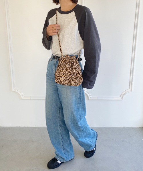 セール】レオパード巾着ミニショルダーバッグ（ショルダーバッグ