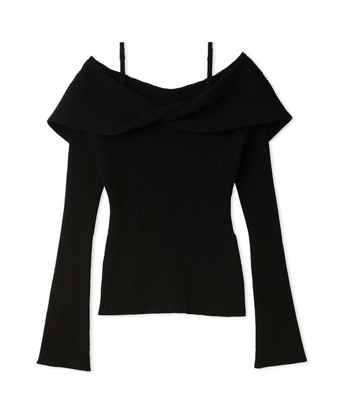 LILY BROWN（リリーブラウン）の「ノットディテールロングスリットニット（ニット/セーター・レディース・ブラック/イエロー/アイボリー・FREE）」の19枚目の写真