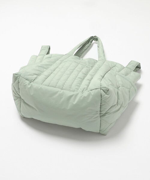 coen（コーエン）の「2WAYキルトビッグトートバッグ（トートバッグ・レディース・ライム/ライトグレー/オフホワイト・FREE）」の9枚目の写真