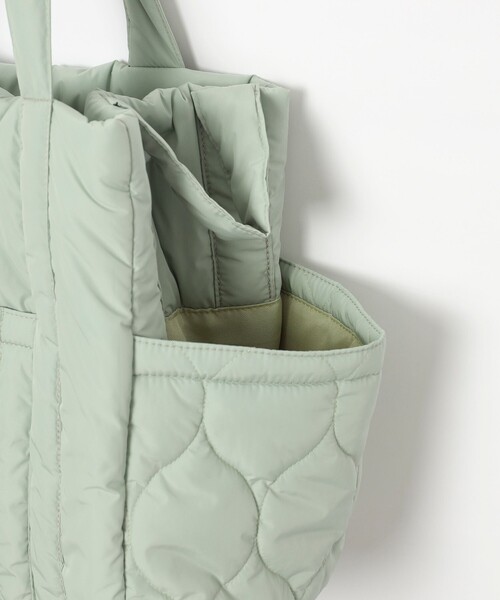 coen（コーエン）の「2WAYキルトビッグトートバッグ（トートバッグ・レディース・ライム/ライトグレー/オフホワイト・FREE）」の5枚目の写真