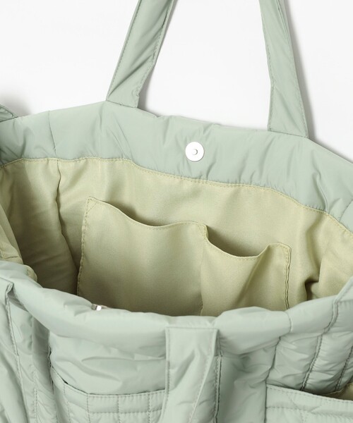 coen（コーエン）の「2WAYキルトビッグトートバッグ（トートバッグ・レディース・ライム/ライトグレー/オフホワイト・FREE）」の11枚目の写真