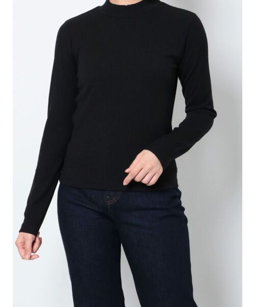 EVRIS（エヴリス）の「ハイネックリブトップス（Tシャツ/カットソー・レディース・ブラウン/パープル/ホワイト/ブラック・FREE）」の3枚目の写真