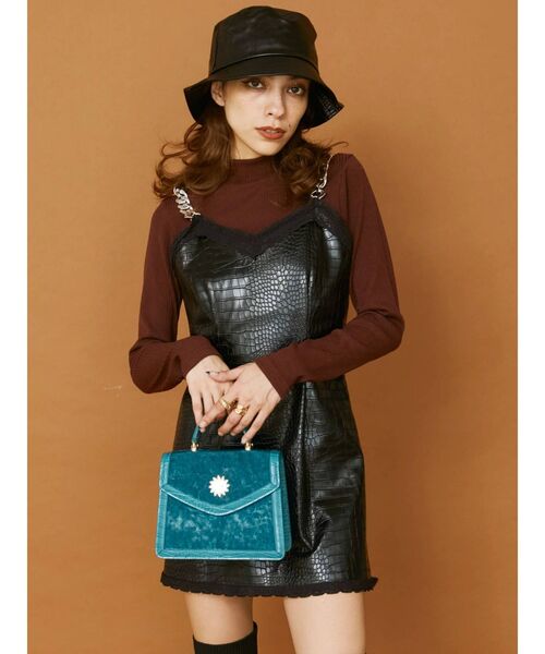 EVRIS（エヴリス）の「ハイネックリブトップス（Tシャツ/カットソー・レディース・ブラウン/パープル/ホワイト/ブラック・FREE）」の16枚目の写真