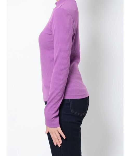 EVRIS（エヴリス）の「ハイネックリブトップス（Tシャツ/カットソー・レディース・ブラウン/パープル/ホワイト/ブラック・FREE）」の22枚目の写真