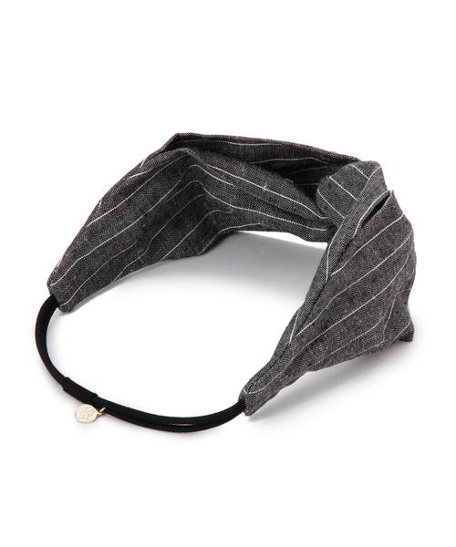 BEAUTY&YOUTH UNITED ARROWS（ビューティーアンドユースユナイテッドアローズ）の「BYSFN ストライプ ヘアバンド◆（ヘアバンド・レディース・ブラック/ライトグレー・フリー）」の3枚目の写真