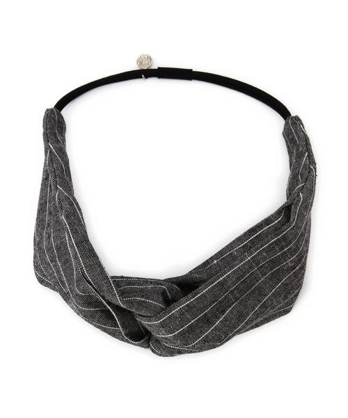 BEAUTY&YOUTH UNITED ARROWS（ビューティーアンドユースユナイテッドアローズ）の「BYSFN ストライプ ヘアバンド◆（ヘアバンド・レディース・ブラック/ライトグレー・フリー）」の4枚目の写真