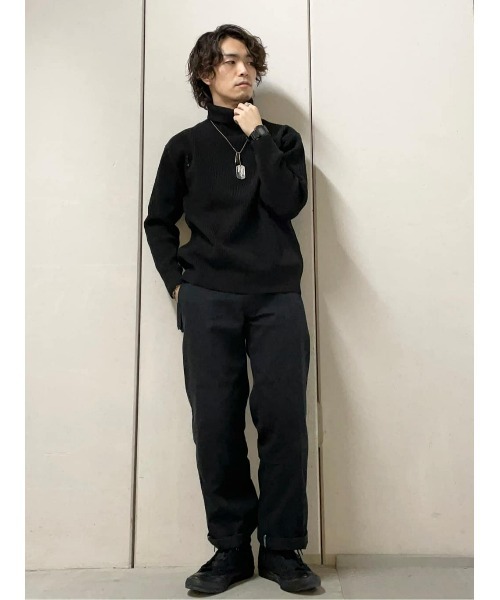 BACK NUMBER(バックナンバー)の「【BACK NUMBER】畦編みタートルニット(ニット/セーター・メンズ・ネイビー/オフホワイト/ブラック・M/S/L/XL)」の15枚目の写真