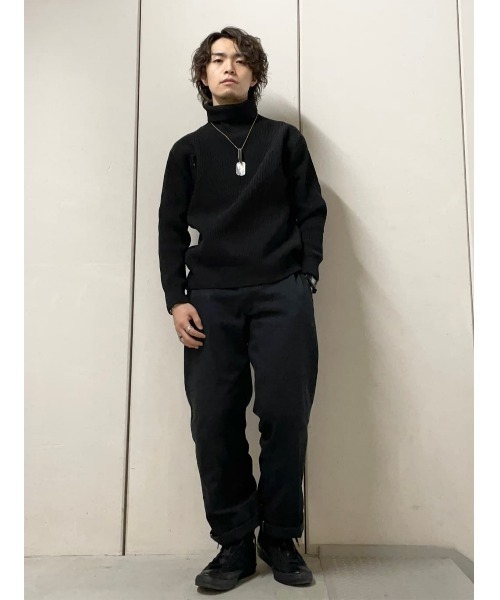 BACK NUMBER(バックナンバー)の「【BACK NUMBER】畦編みタートルニット(ニット/セーター・メンズ・ネイビー/オフホワイト/ブラック・M/S/L/XL)」の16枚目の写真