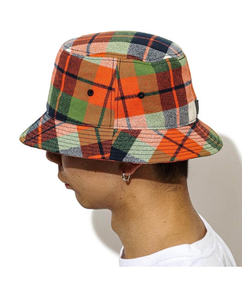 CHARI&CO(チャリアンドコー)の「FLANNEL BUCKET HAT 帽子 バケットハット(ハット・メンズ・チェック・FREE)」の2枚目の写真