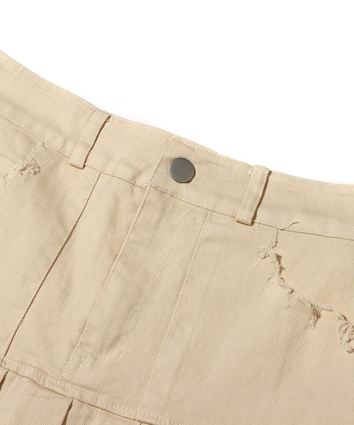 atmos pink(アトモスピンク)の「atmos pink ダメージプリーツスカート / アトモスピンク ダメージプリーツスカート(スカート・レディース・ブラック/ベージュ・S/M)」の8枚目の写真