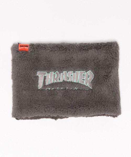 THRASHER（スラッシャー）の「MAG LOGO REVERSIBLE KIDS NECK WARMER/スラッシャーネックウォーマー（ネックウォーマー/スヌード・キッズ・ネイビー/ブラック/グレー・FREE）」の2枚目の写真