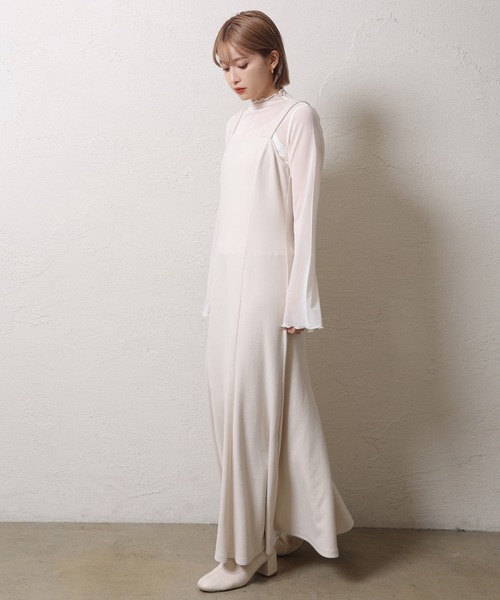 one after another NICE CLAUP（ワンアフターアナザーナイスクラップ）の「Holiday カットセットワンピース（ワンピース・レディース・ピンク/アイボリー/ブラック・FREE）」の5枚目の写真