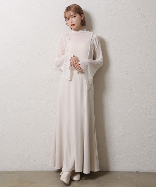 one after another NICE CLAUP（ワンアフターアナザーナイスクラップ）の「Holiday カットセットワンピース（ワンピース・レディース・ピンク/アイボリー/ブラック・FREE）」の16枚目の写真