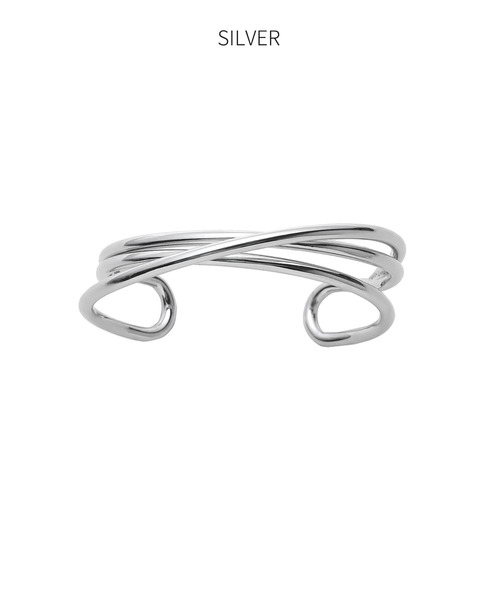 STYLE DELI（スタイルデリ）の「重なり３ラインバングル（バングル/リストバンド・レディース・シルバー/ゴールド・FREE）」の17枚目の写真