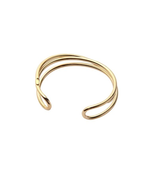 STYLE DELI（スタイルデリ）の「重なり３ラインバングル（バングル/リストバンド・レディース・シルバー/ゴールド・FREE）」の9枚目の写真