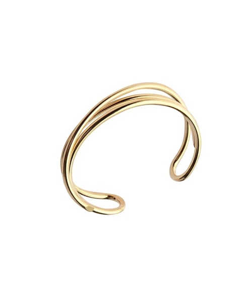 STYLE DELI（スタイルデリ）の「重なり３ラインバングル（バングル/リストバンド・レディース・シルバー/ゴールド・FREE）」の4枚目の写真