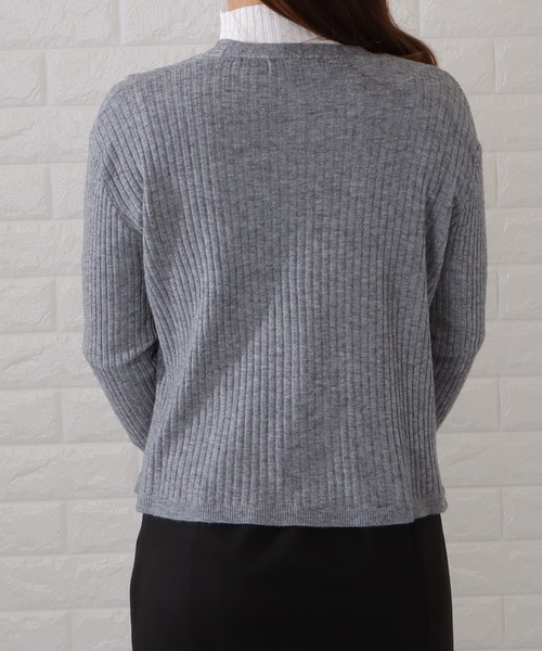 セール】Vネックリブニットカーディガン（カーディガン/ボレロ）｜Lace