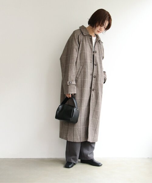 notch.（ノッチ）の「チェックステンカラーコート（ステンカラーコート・レディース・ブラウン・M）」の4枚目の写真
