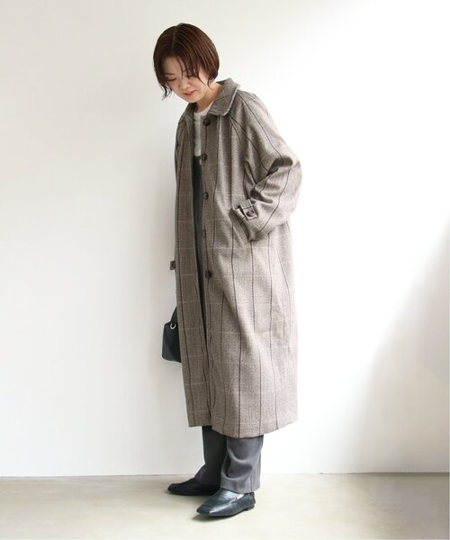 notch.（ノッチ）の「チェックステンカラーコート（ステンカラーコート・レディース・ブラウン・M）」の5枚目の写真
