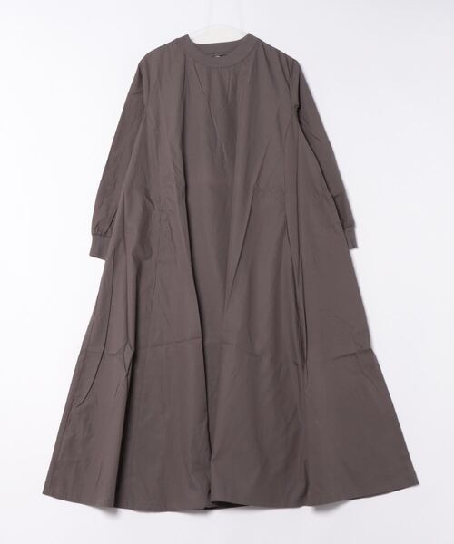 No one knows（ノーワンノーズ）の「リブ付きAラインワンピース（ワンピース・レディース・グレー/ブラック/パープル/ブラウン/グリーン/ライトベージュ/カーキ/ブラック系/グレー系/ネイビー・M-L）」の5枚目の写真