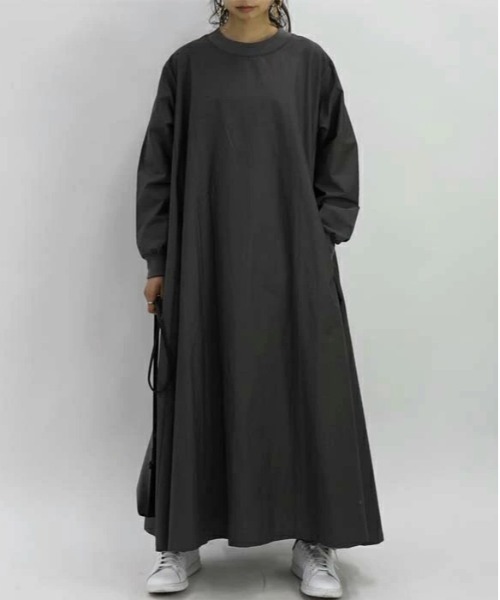 リブ付きAラインワンピース（ワンピース）｜No one knows（ノーワン