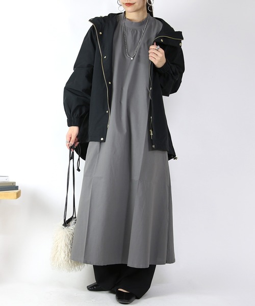 リブ付きAラインワンピース（ワンピース）｜No one knows（ノーワン