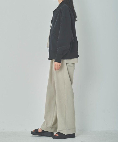 OUTERSUNSET（アウターサンセット）の「flight jacket（ブルゾン・レディース・ブラック/グレー・FREE）」の6枚目の写真