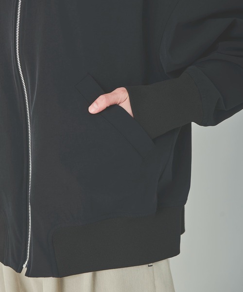 OUTERSUNSET（アウターサンセット）の「flight jacket（ブルゾン・レディース・ブラック/グレー・FREE）」の15枚目の写真