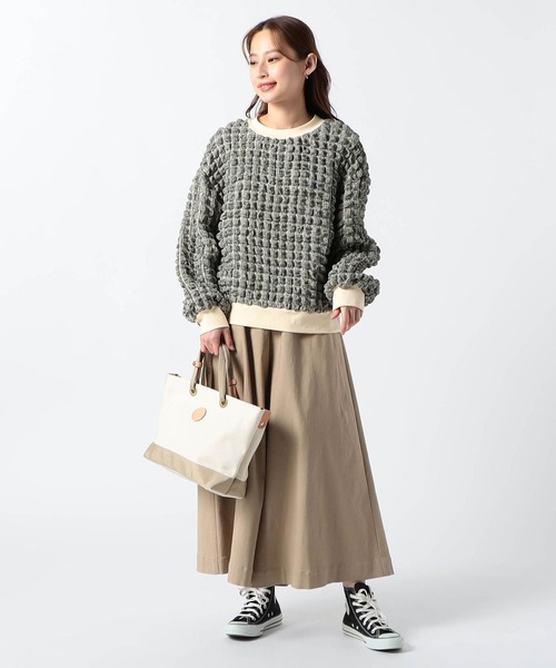 Grand PARK（グランドパーク）の「ポップコーンジャガードプルオーバー（Tシャツ/カットソー・レディース・ホワイト/その他/サックスブルー・FREE）」の12枚目の写真