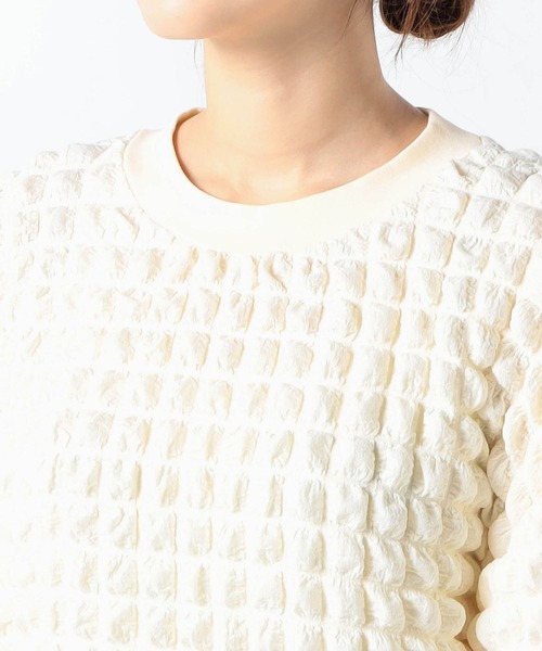 Grand PARK（グランドパーク）の「ポップコーンジャガードプルオーバー（Tシャツ/カットソー・レディース・ホワイト/その他/サックスブルー・FREE）」の9枚目の写真