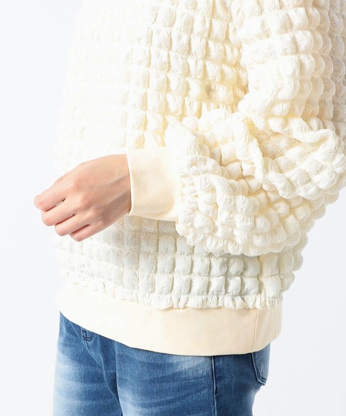 Grand PARK（グランドパーク）の「ポップコーンジャガードプルオーバー（Tシャツ/カットソー・レディース・ホワイト/その他/サックスブルー・FREE）」の8枚目の写真