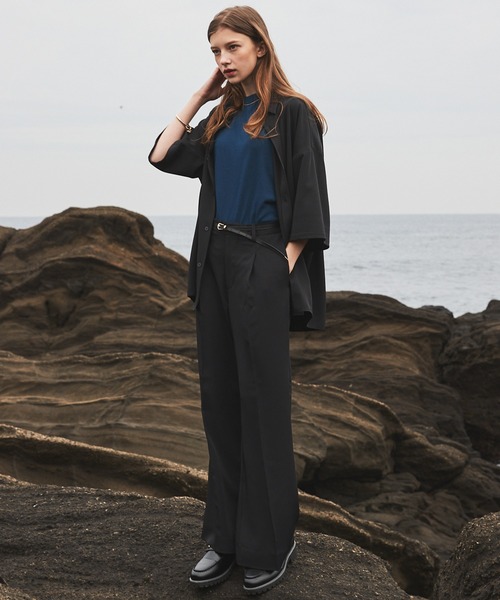 CIASENSE（シアセンス）の「Loose silhouette Regular collar shirt /Half Sleeve/setup/ルーズシルエットレギュラーカラートロミシャツ/半袖/セットアップ可（シャツ/ブラウス・メンズ・チャコールグレー/ブラック/ライトグレー・M/L）」の17枚目の写真