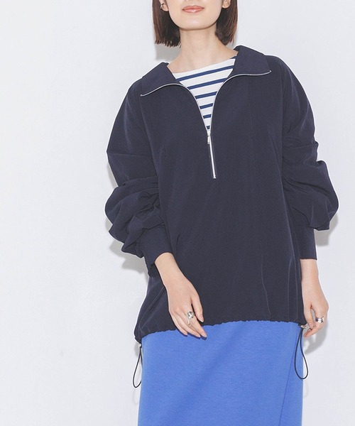 hunch(ハンチ)の「【ストレッチ】2WAYアノラック(その他アウター・レディース・テラコッタ/オフホワイト/ネイビー・FREE)」の3枚目の写真