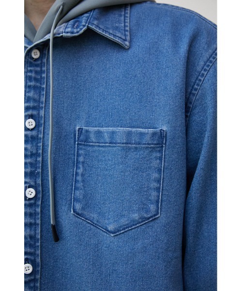 AZUL by moussy(アズールバイマウジー)の「STRETCH DENIM SHIRT/ストレッチデニムシャツ(シャツ/ブラウス・メンズ・オフホワイト/ブルー・S-M/L-XL)」の19枚目の写真