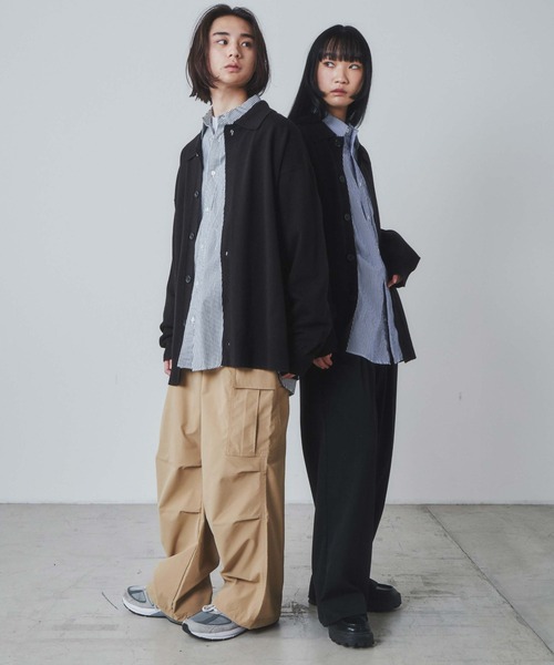 THE STANDARD(ザスタンダード)の「WEGO/シャツカーディガン(カーディガン/ボレロ・メンズ・ホワイト/ブラック・LARGE/MEDIUM)」の3枚目の写真