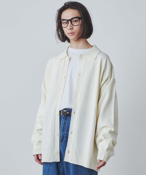 THE STANDARD(ザスタンダード)の「WEGO/シャツカーディガン(カーディガン/ボレロ・メンズ・ホワイト/ブラック・LARGE/MEDIUM)」の5枚目の写真